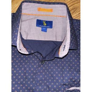 Stockholm Sven Mens Cotton Flip Cuff Dress Shirt Large